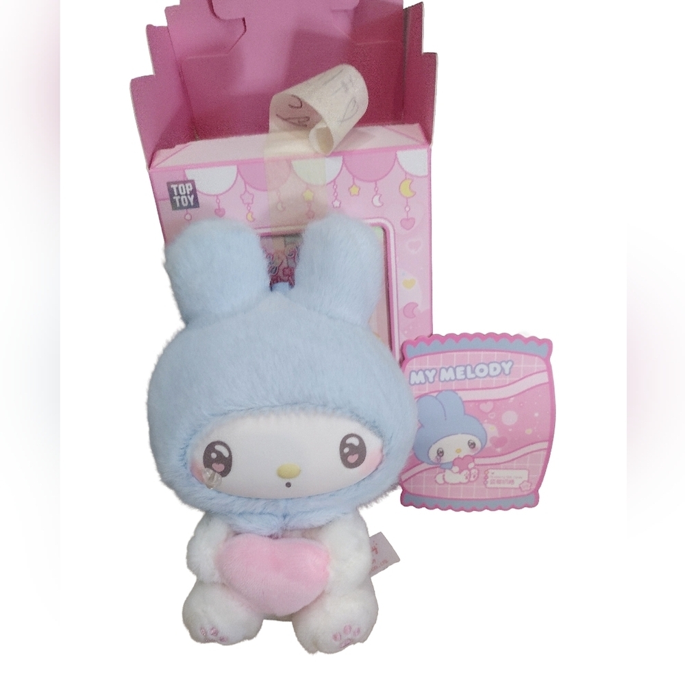 Blueberry Milk Candy My Melody 50th Anniversary Milk Series Plush Pendant